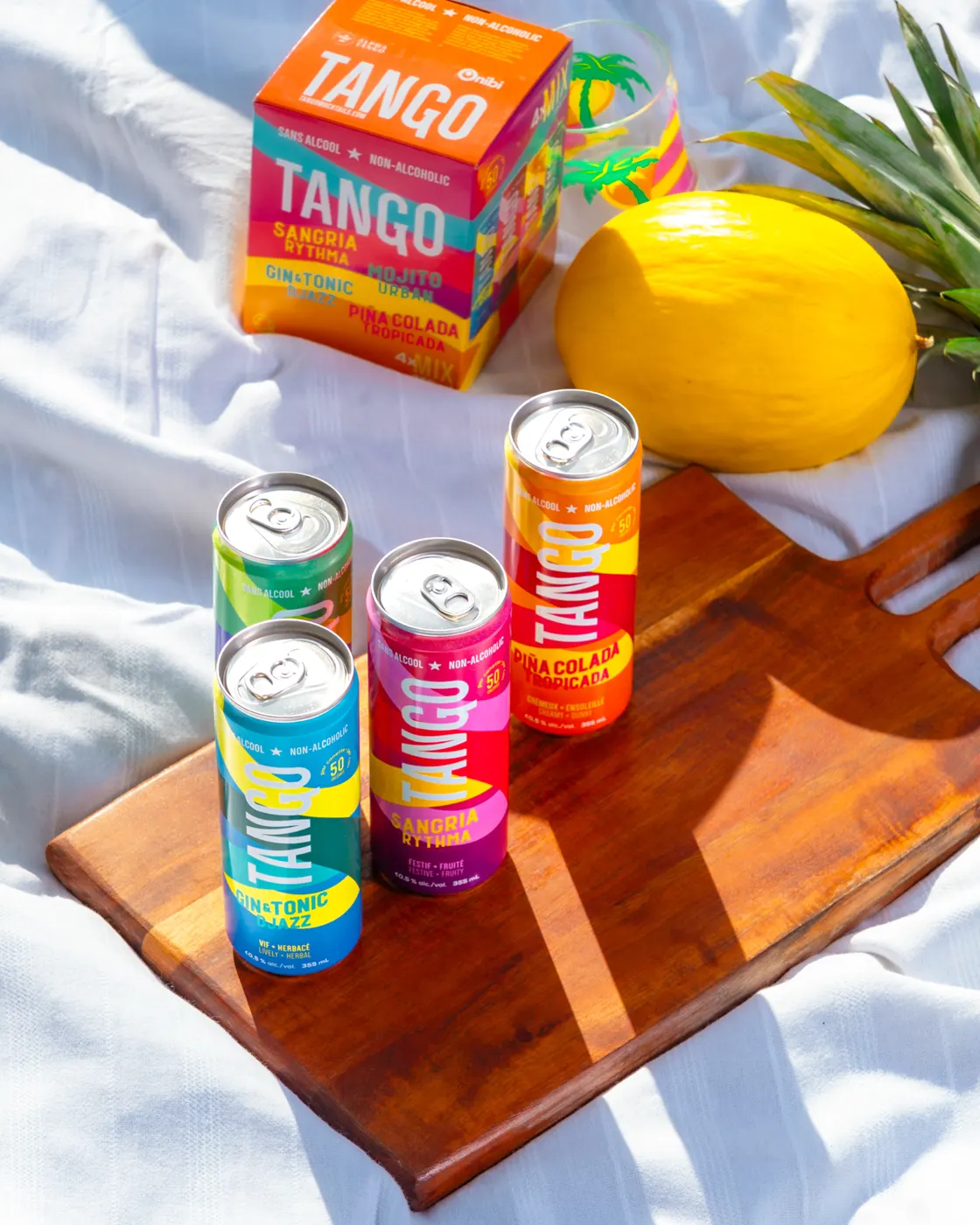 Canettes Tango, citron et ananas